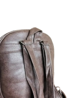 Рюкзак универсальный из экокожи коричневый QOZA, 10 литров