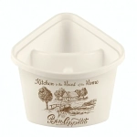 Подставка пластиковая для столовых приборов с декором 17,6см бежевый