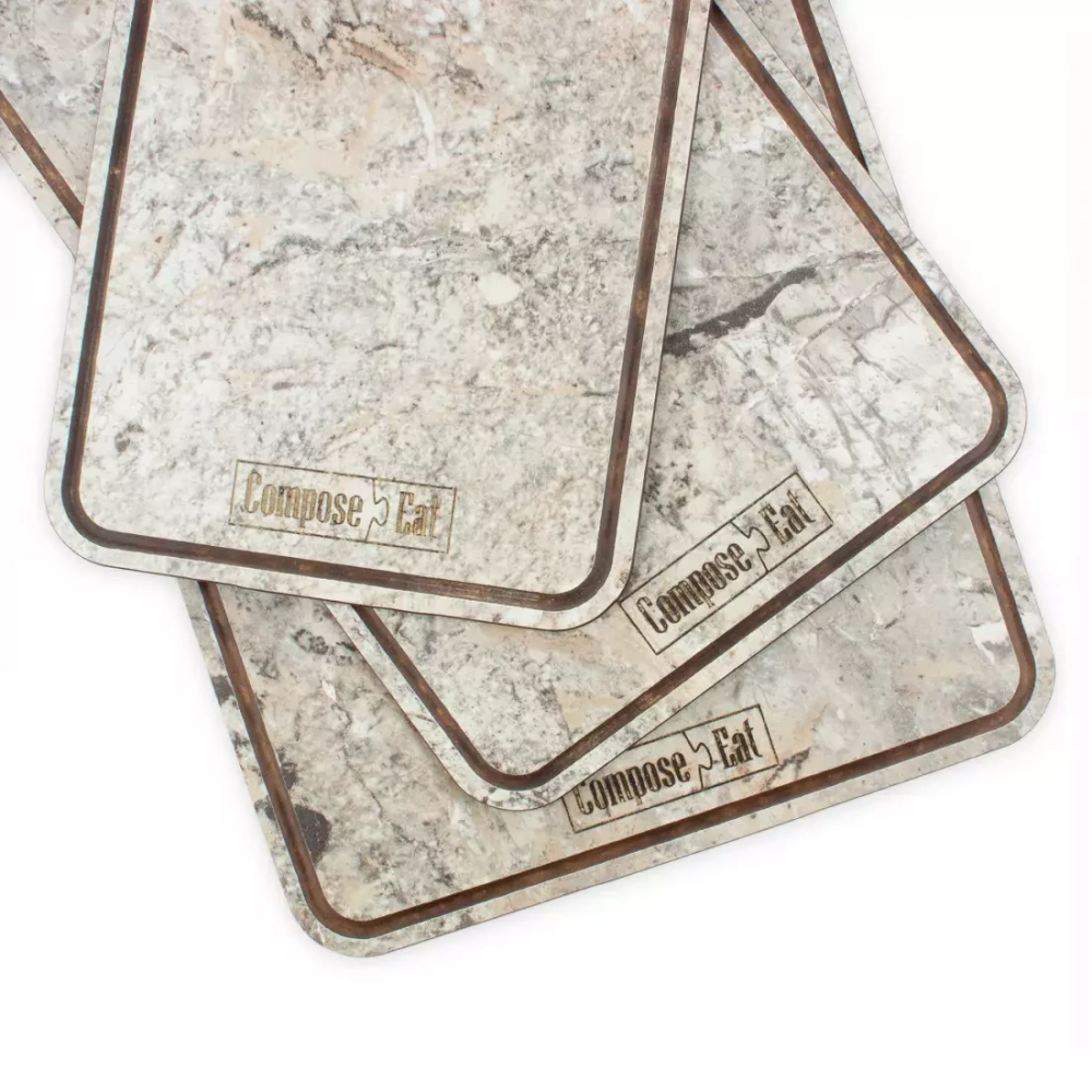 Доска разделочная с ручкой 15x37см ComposeEat Everyday мрамор серый