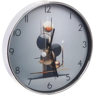 Часы настенные «HOME STYLE» 30см Маятник, серебристый корпус
