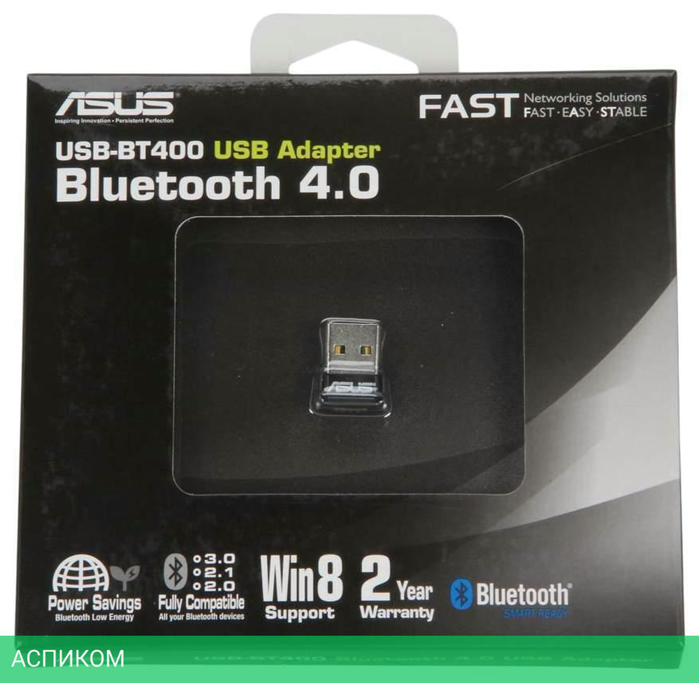 Bluetooth адаптер Bluetooth ASUS USB-BT400 (90IG0070-BW0600)