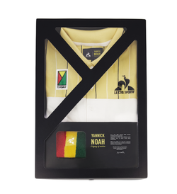 Мужское теннисное поло Le Coq Sportif Collectors Box Clay 83 - new optical white/jaune champ