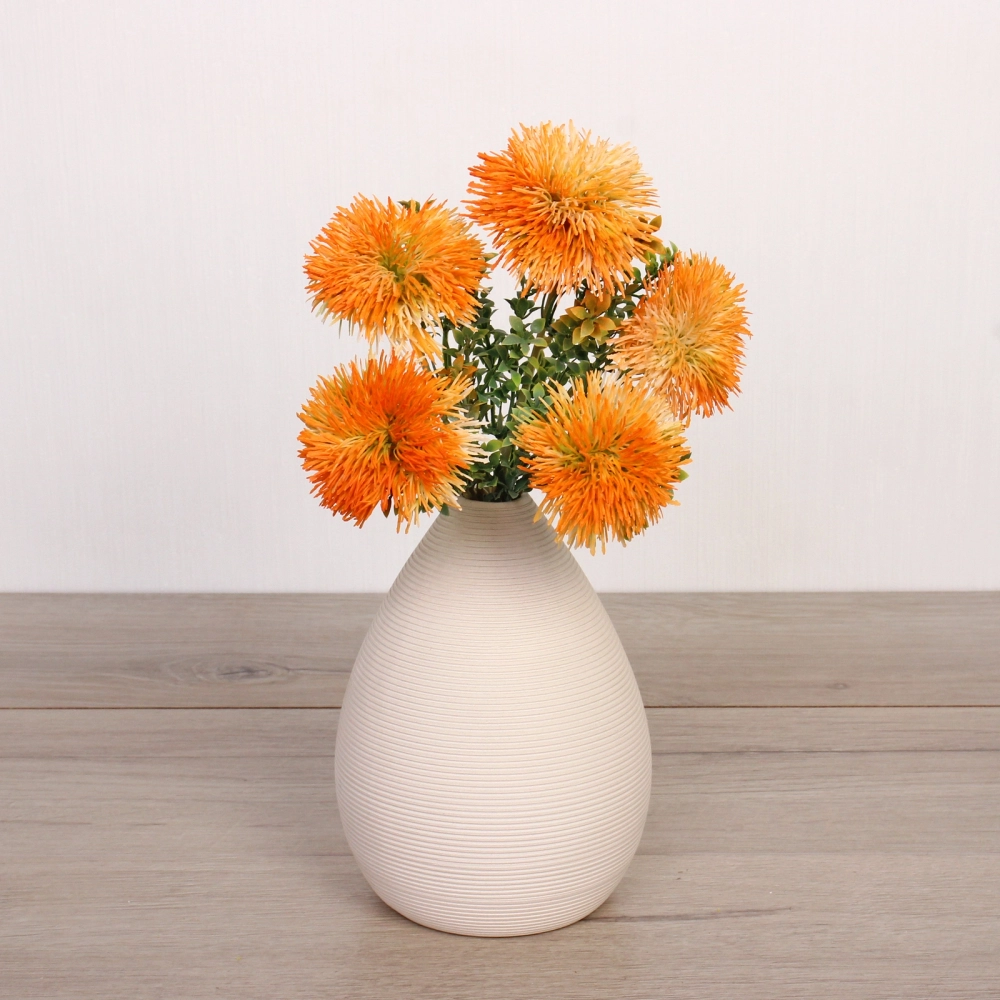 Искусственные цветы «Волшебство лета» 32см Одуванчики 5 цветков оранжевые