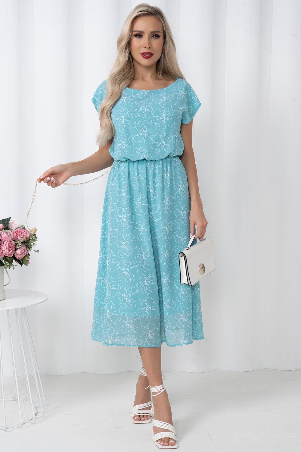 Платье Мерисса (бирюза) Р11-1212/3 Nikol (Акция)