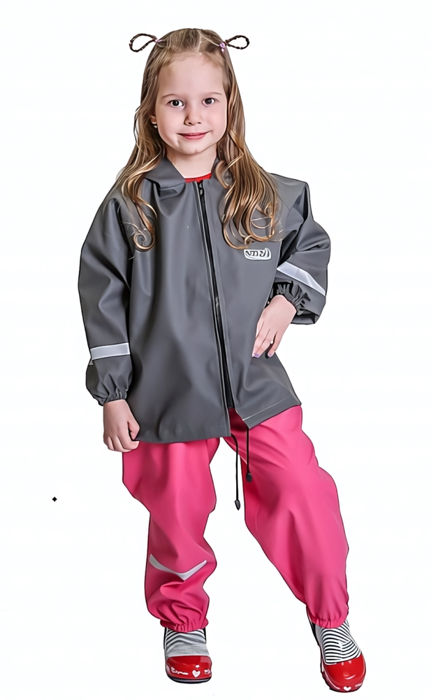 Куртка непромокайка р.116 серая (Smail)