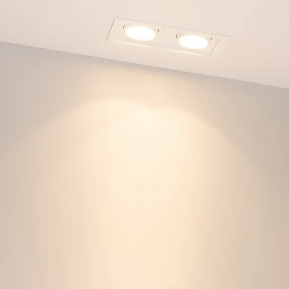 Светильник MS-VORTEX-BUILT-S170x90-2x12W Warm3000 (WH-WH, 20 deg, 230V) (Arlight, IP20 Металл, 5 лет) 057760