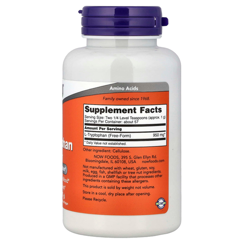 NOW Foods, L-триптофан в порошке, 2 унции (57 г)