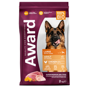 Award Dog Large Adult  Курица с индейкой с добавлением тыквы и шиповника 2кг.