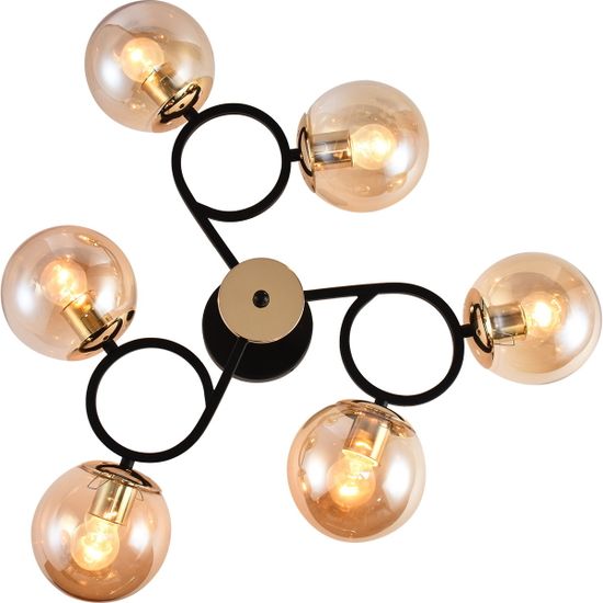 Люстра потолочная Reluce E27 01338-0.3-06 BK+FGD