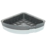 Полка многофункциональная угловая черн-проз/бел