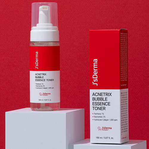 Успокаивающий пузырьковый тонер-эссенция J'sDerma Acnetrix Bubble Essence Toner, 150мл