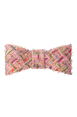 Бант-бабочка из розового твида