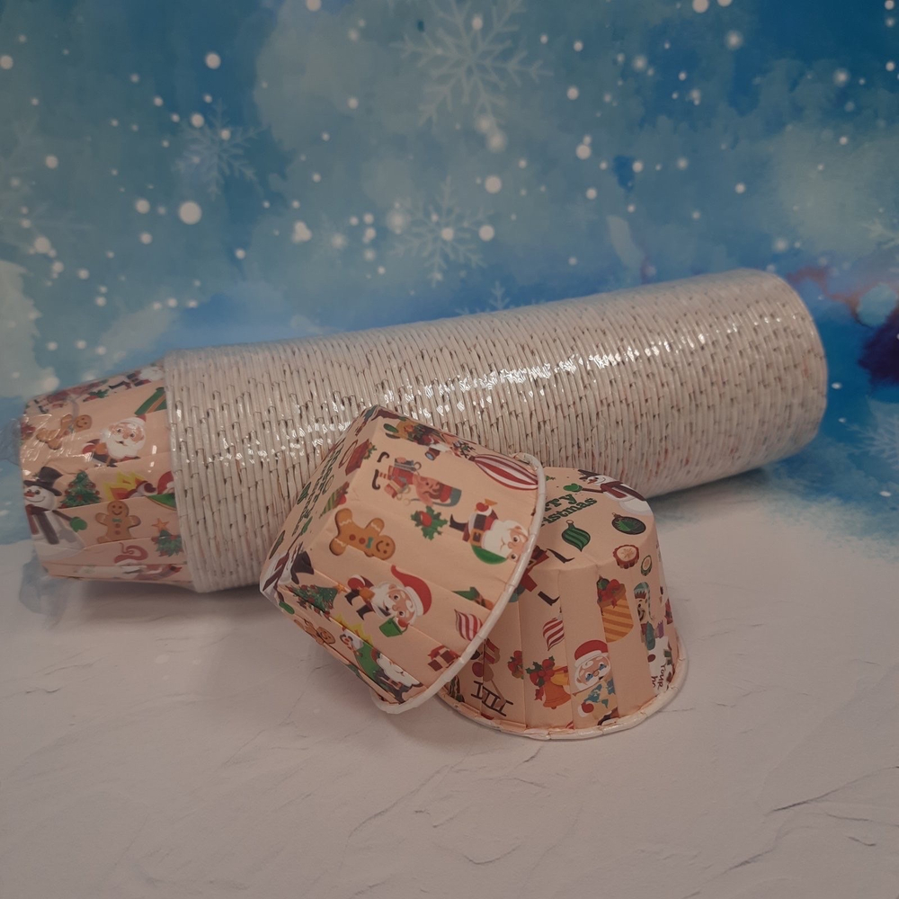 Капсула усиленная Merry Christmas бежевая 100шт/уп