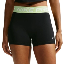 Женские теннисные шорты Nike Pro Dri-Fit 365 Mid-Rise 3in - black/barely volt/white
