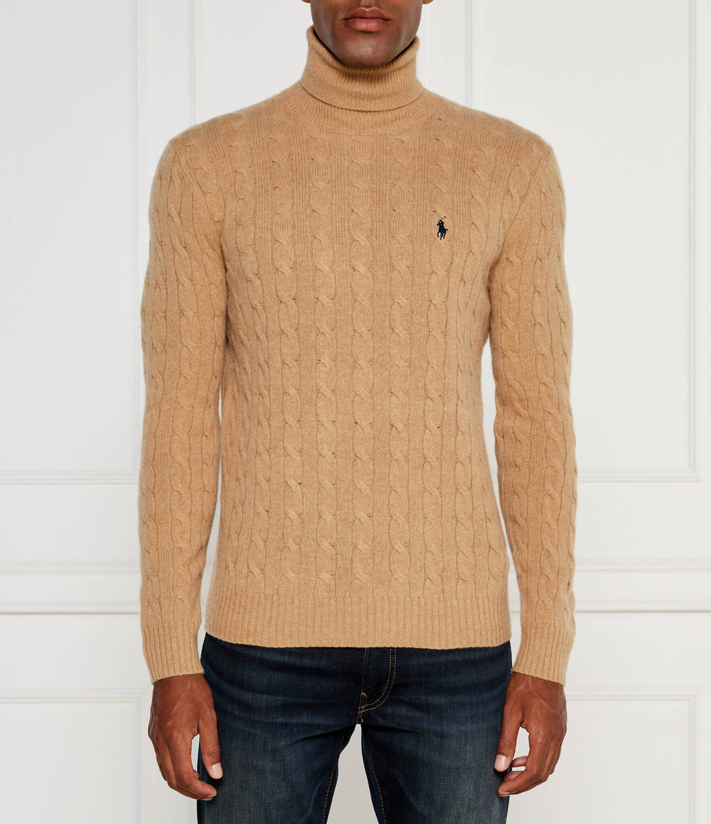 Хлопковый гольф POLO RALPH LAUREN - светло-коричневый(710876836)