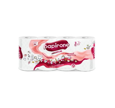 Бумажные полотенца Papirone Premium 4 рулона