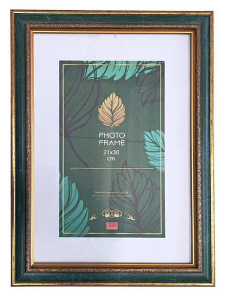 Фоторамка пластик 21х30 см Каррара зеленый