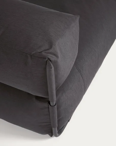 Кресло уличное Square для модульного дивана черное