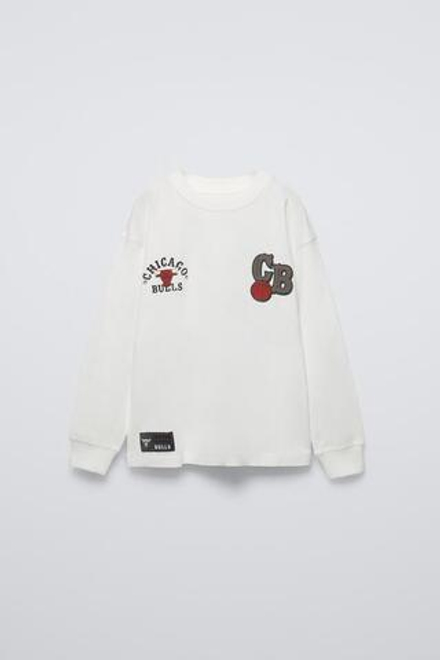ZARA ФУТБОЛКА CHICAGO BULLS © NBA, ЖЕЛТОВАТО-БЕЛЫЙ
