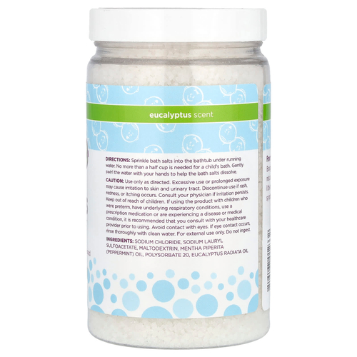 Boogie Wipes, успокаивающая соль для ванн, с эвкалиптом, 425 г (15 унций)