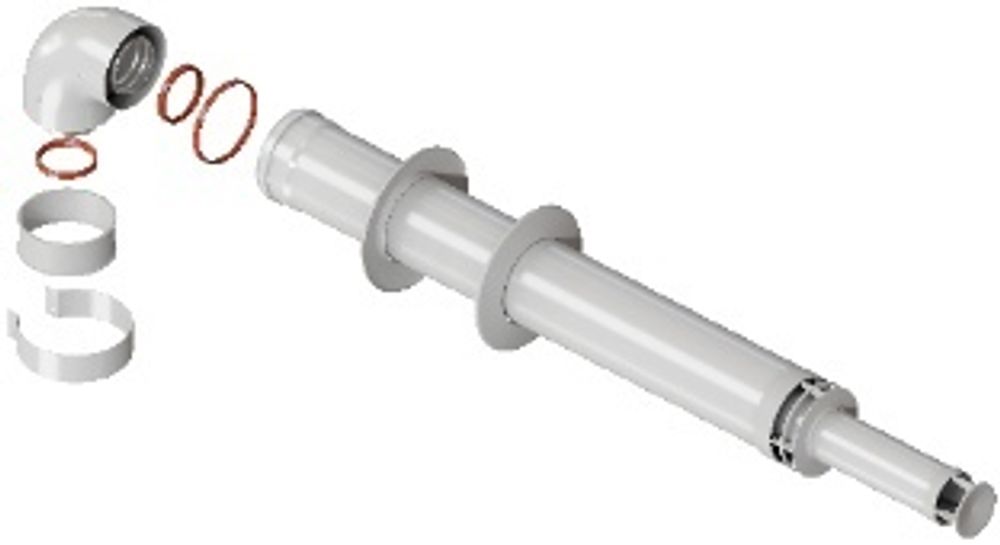 ROMMER RCA-6010-211220 Комплект дымохода АНТИЛЕД 60/100 - 1220мм (Baxi (кроме ECO Nova/Classic), Vie