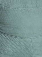 Зеленая детская панама на лето с завязками