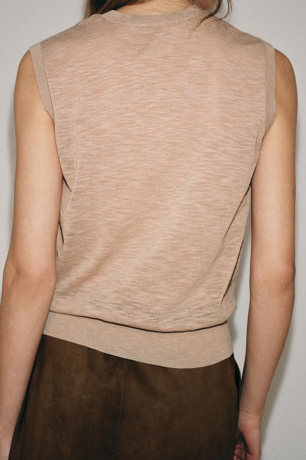 ZARA ТОП ИЗ ТОНКОЙ СМЕСОВОЙ ШЕРСТИ, ПУДРОВО-РОЗОВЫЙ