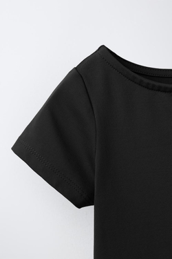 ZARA БОДИ ИЗ ПОЛИАМИДА, ЧЕРНЫЙ