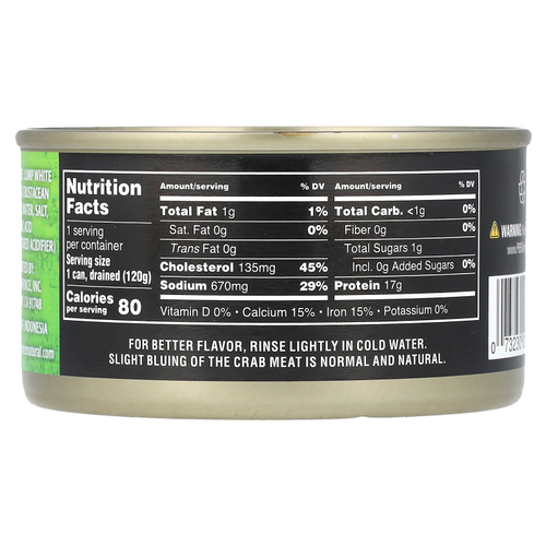 Crown Prince Natural, Необычное мясо белого краба, 6 унций (170 г)