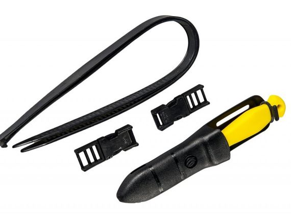 Нож Sargan Тургояк-стропорез Зеркальное покрытие Желтая ручка