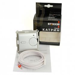 Терморегулятор электромеханический для теплого пола без рамки Stekker Катрин 49742