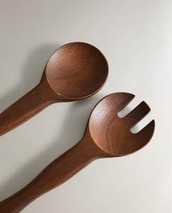 ZARA HOME СТОЛОВЫЕ ПРИБОРЫ ДЛЯ СЕРВИРОВКИ СТОЛА, КОРИЧНЕВЫЙ