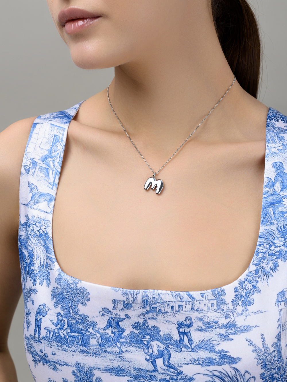Колье "Simple words M" Silver