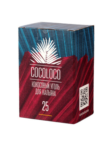 Уголь кокосовый «Cocoloco» 25 мм. (72 шт., 1 кг.)