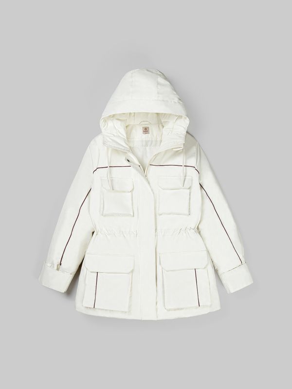 Парка демисезонная с контрастным кантом 