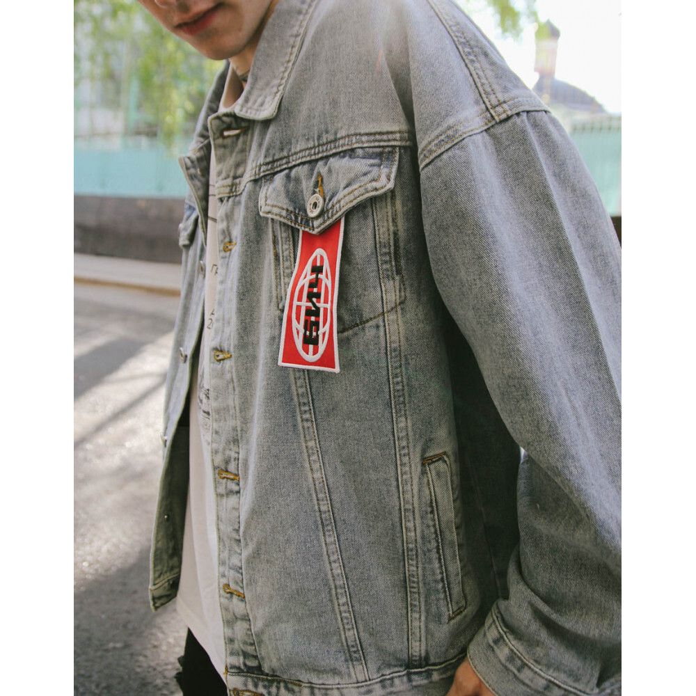 Купить Куртка БИЧ Джинсовка Оверсайз Голубая Куртка БИЧ Джинсовка Оверсайз Голубая