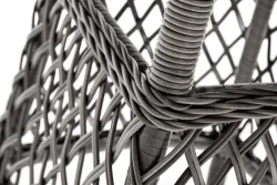 "Эспрессо" плетеный круглый стол, диаметр 80 см, цвет графит