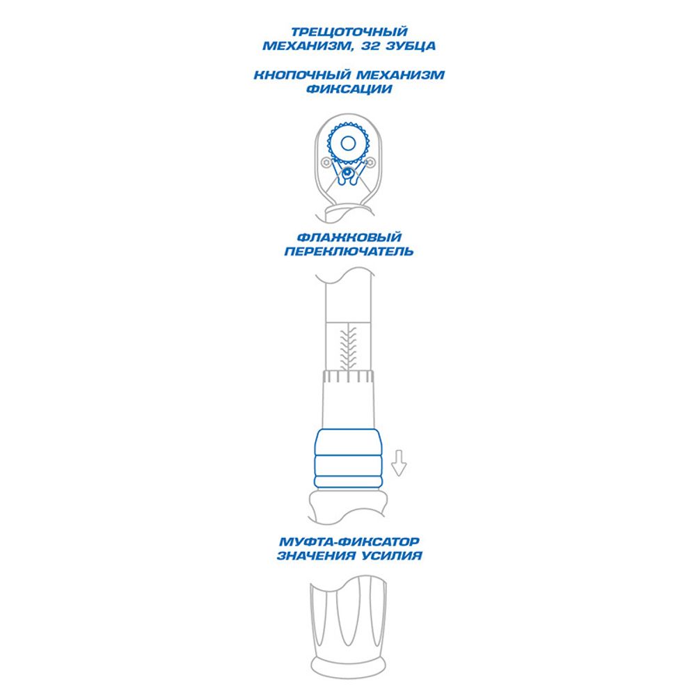 KING TONY (34362-3DG) Динамометрический ключ серии "EXACT", 3/8", 10-60 Нм