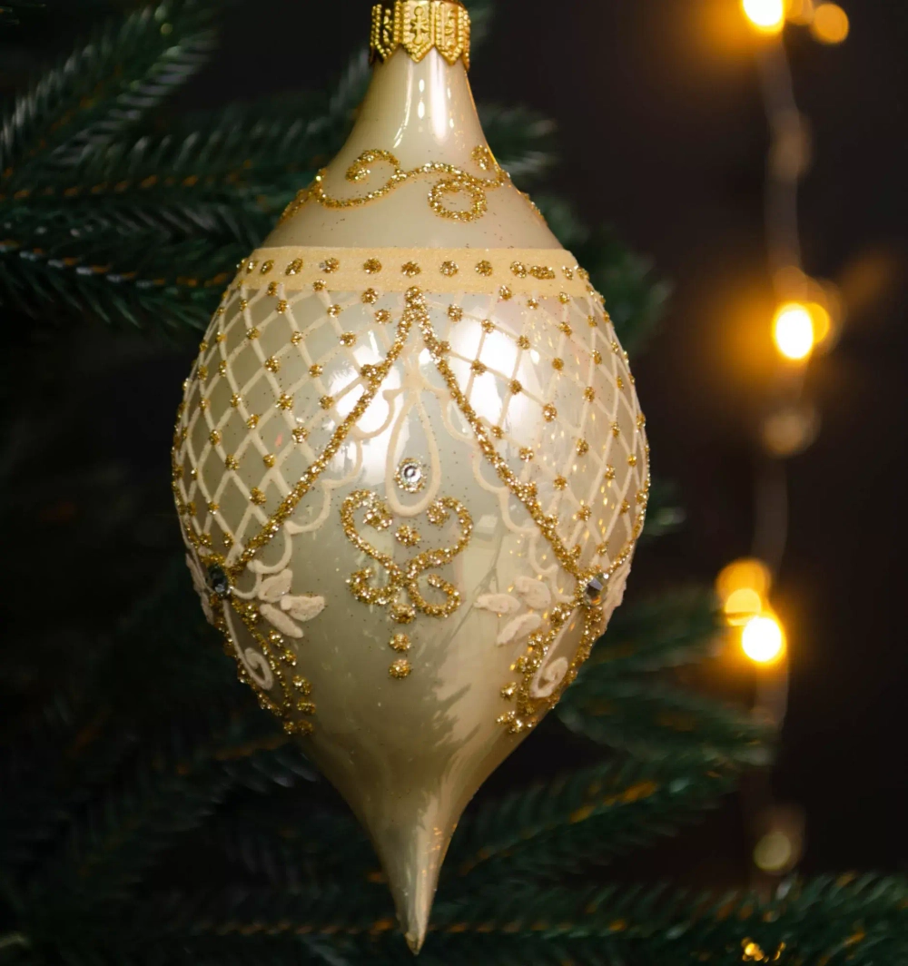 Набор стеклянных шаров Золото Королевы, 13 предметов, золото, Витус (878/6/1)