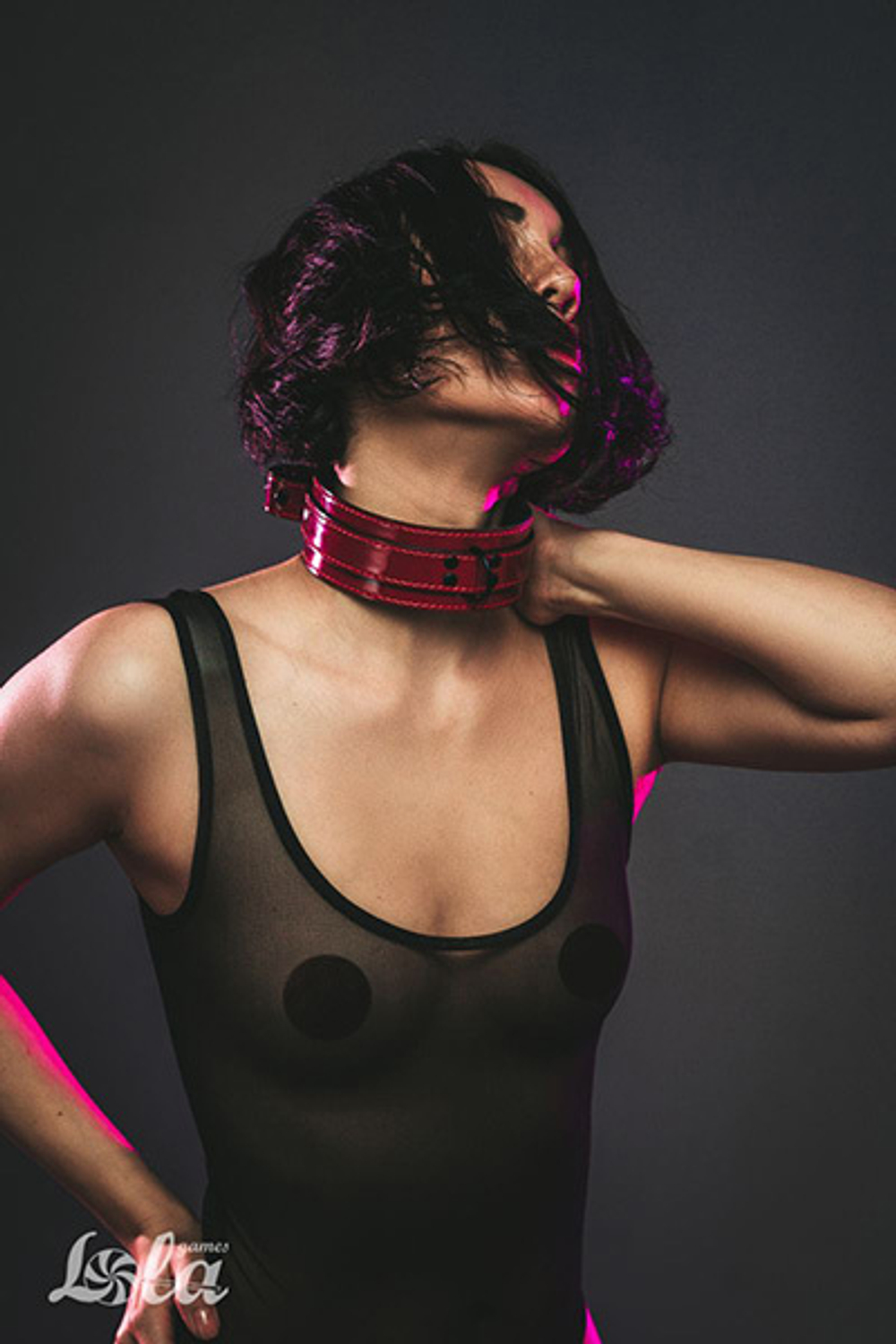 Бордовый ошейник 55см Lola Games Party Hard Eccentric 1092-01lola