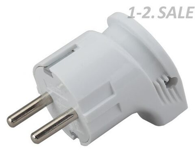 Вилка с заземлением, угловая 16А белая Vx3-W ЭРА Б0039678, 1 шт.