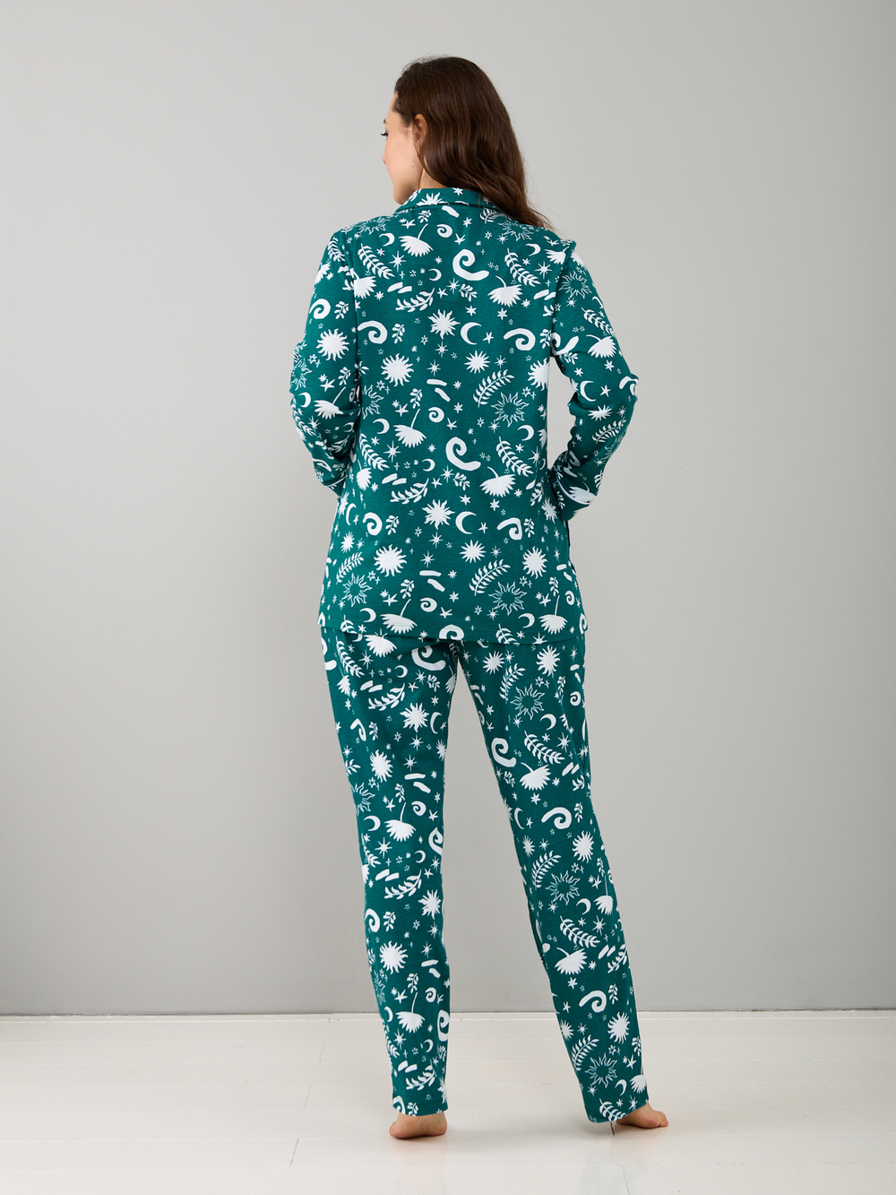 Пижама с брюками КБ-093/ночь-изумрудный