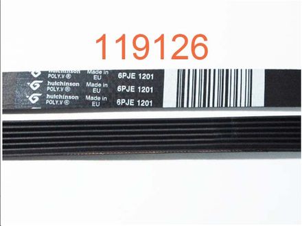 Ремень 1201 J6 Hutchinson для стиральной машины Indesit (Индезит)/Ariston (Аристон) 1201 J6 (1198 J6), чер. 1150мм contitech - 119126