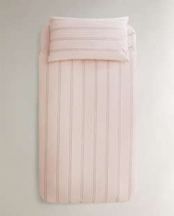 ZARA HOME ДЕТСКИЙ ПОДОДЕЯЛЬНИК В ПОЛОСКУ, РОЗОВЫЙ