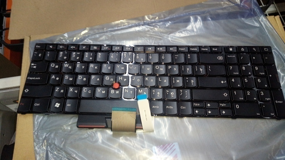 Клавиатура для ноутбука Lenovo E520/E525 раскладка - русская, без подсветки, черная (04W0895), оригинал