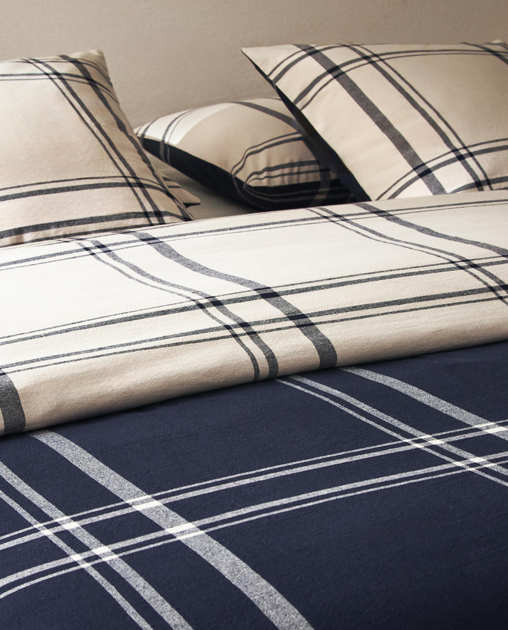 Пододеяльник Zara Home, хлопок 100%, в клетку, 9120/088