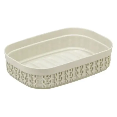 Мыльница ВЯЗАНИЕ белый ротанг