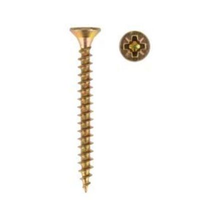 Саморез универсальный KRANZ 4х35, желтый цинк, короб (200 шт./уп.)