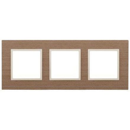Рамка 3-м 14-5303-07 дерево Elegance ясень+сл. кость ЭРА Б0034578