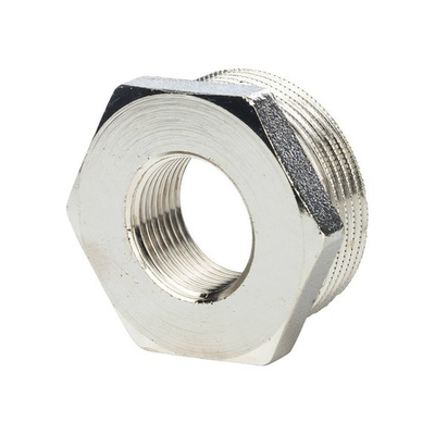 Футорка STOUT SFT 0029 - 1" x 1/2" (для стальных труб, латунь никелированная)